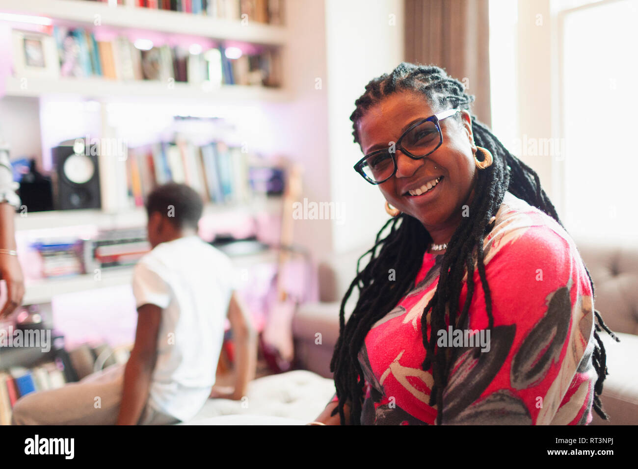 Portrait smiling, confident woman Stock Photo