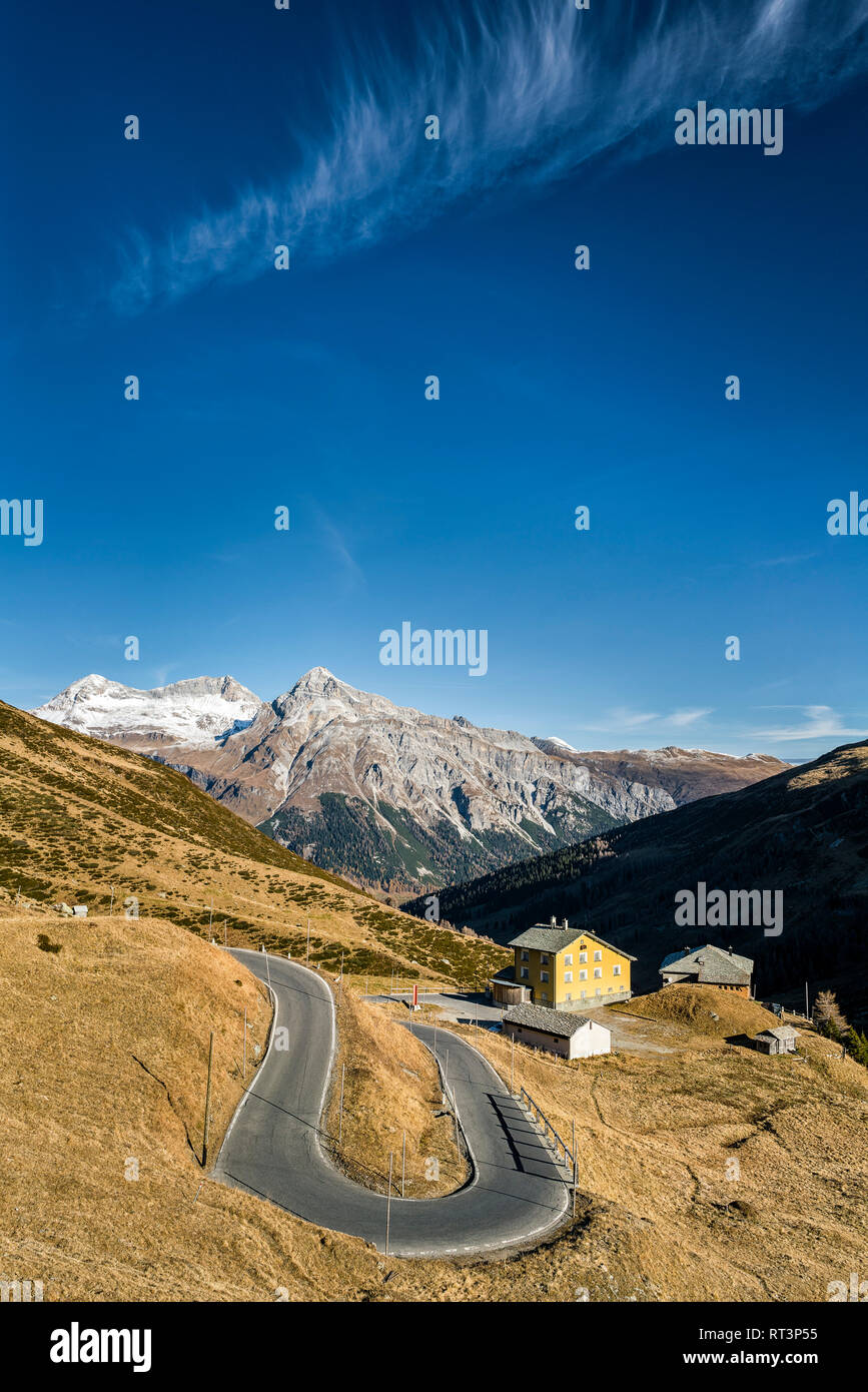 Switzerland, Grisons, Hinterrhein Valley, Spluegen Pass Stock Photo