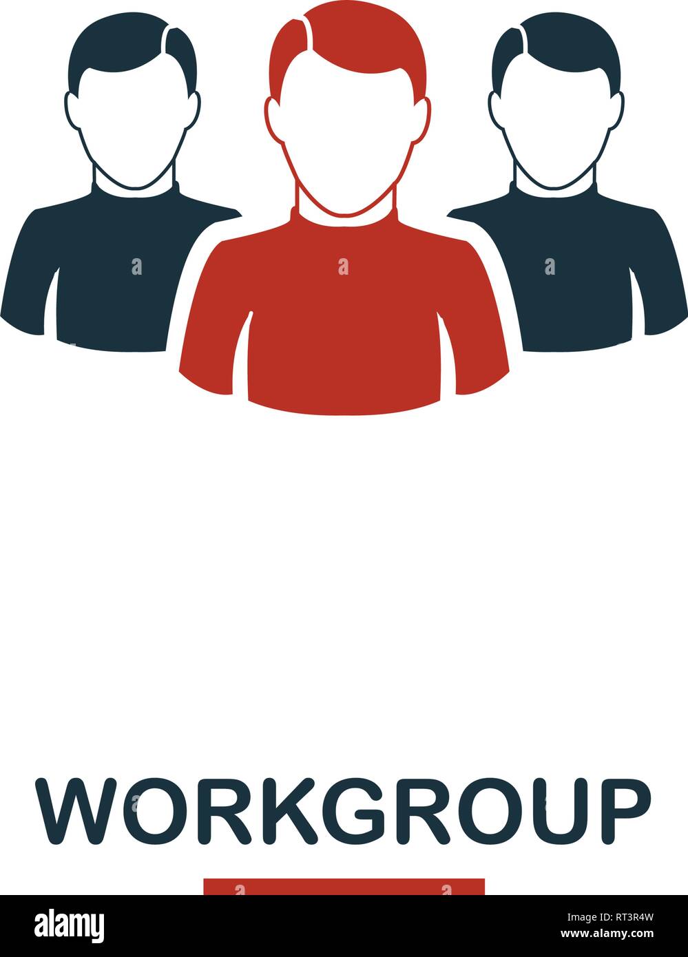 Workgroup icon. Premium style design from teamwork icon collection. UI and UX. Pixel perfect Workgroup icon for web design, apps, software, print Stock Vector