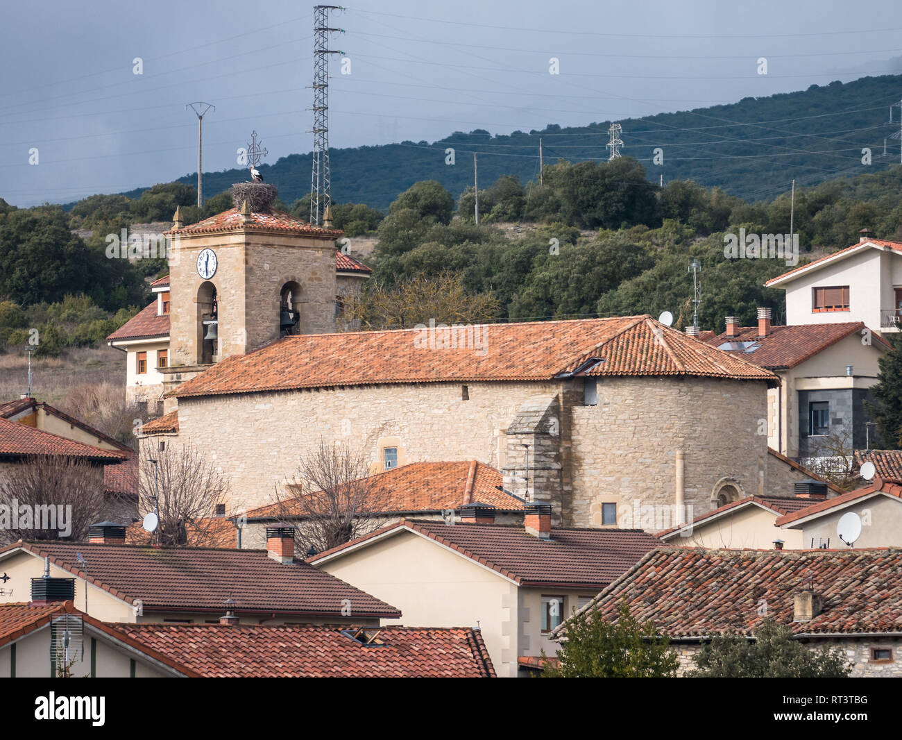 Church of Nanclares de la Oca, Alava, Basque Country, Spain Stock Photo