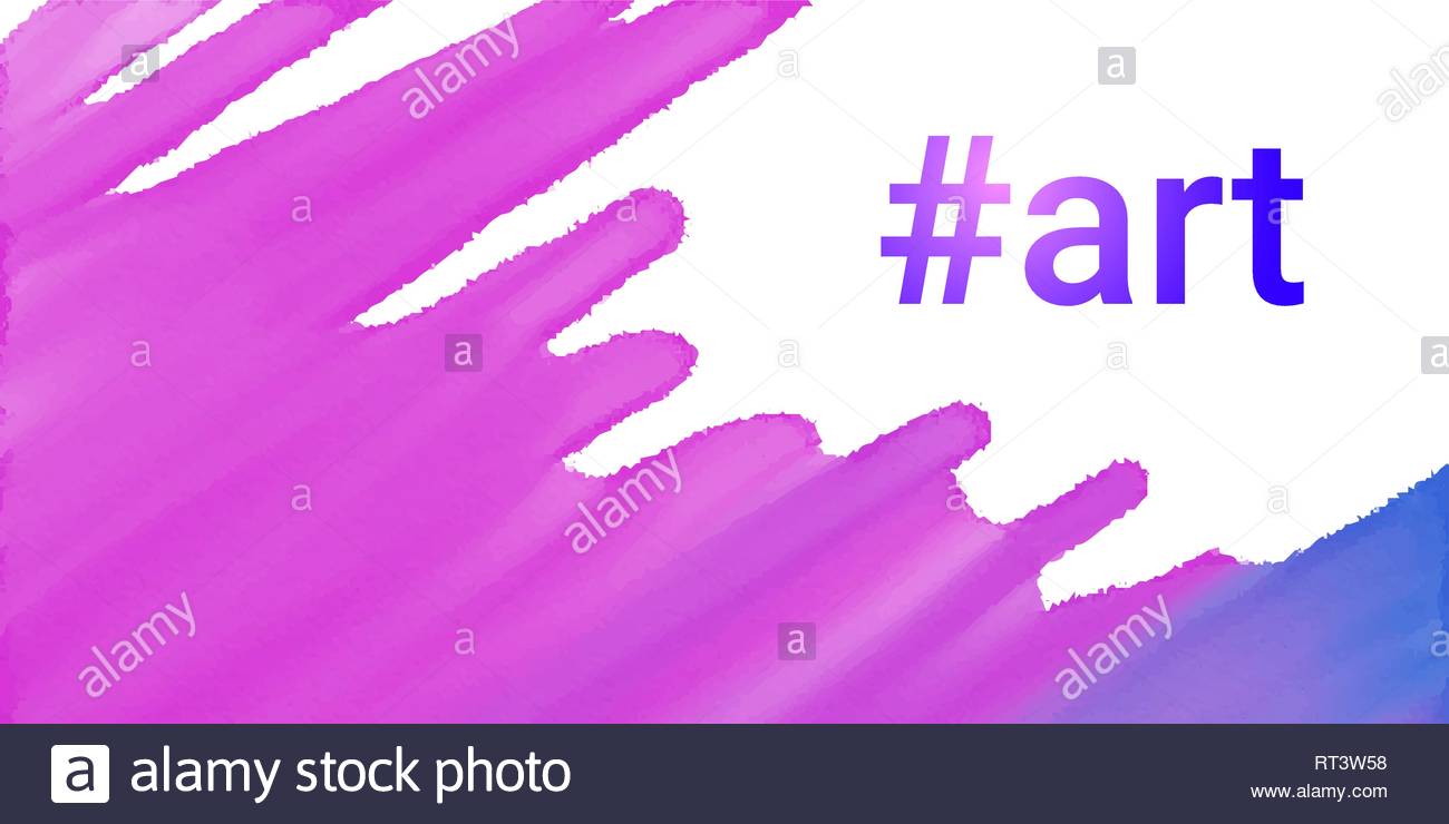 Hashtag Art Concept Vector Illustration Of Water Color Painting