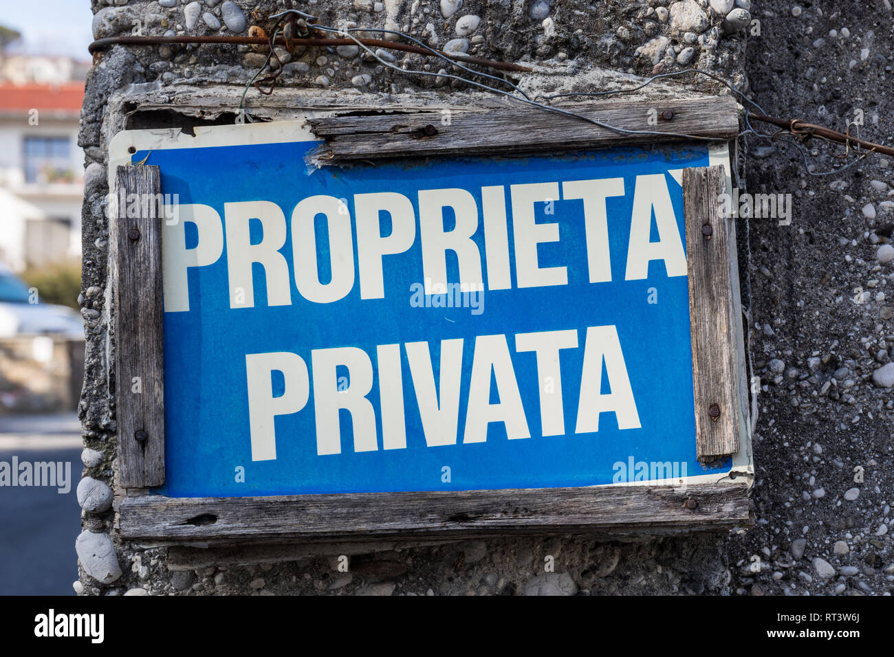Proprietà privata (Private property) sign Stock Photo