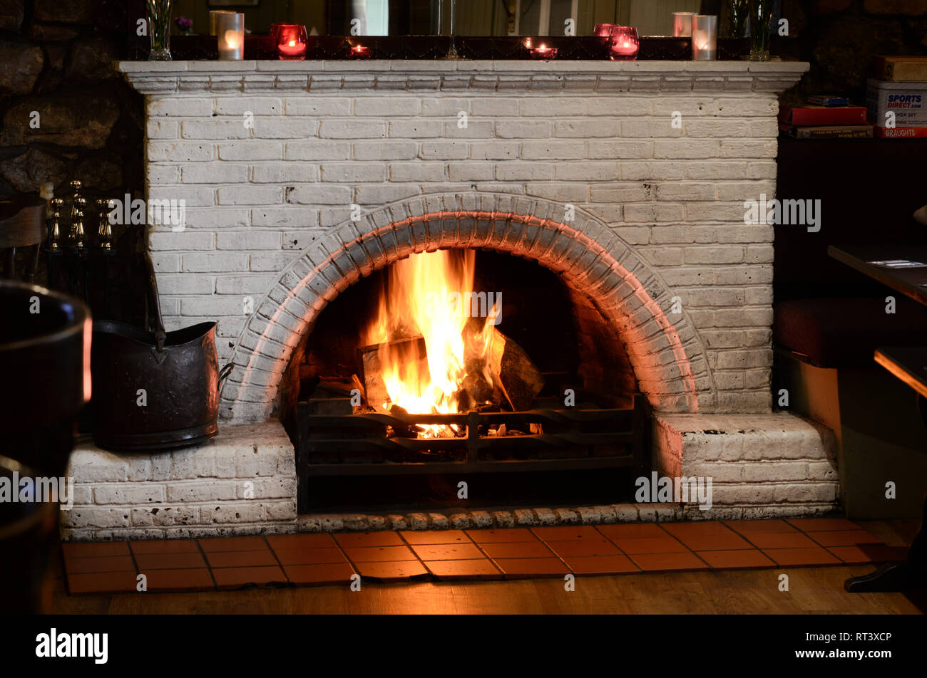 Open coal fire Stock Photo Alamy