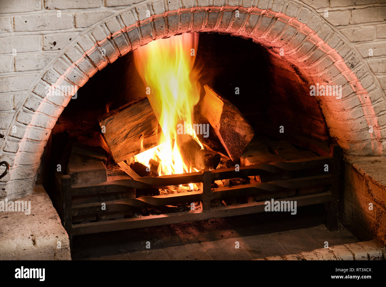 Open coal fire Stock Photo Alamy