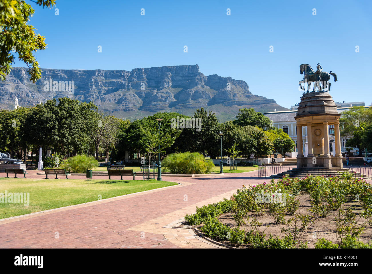 Company's Garden with Table Mountain in the background, Cape Town, South Africa Stock Photo