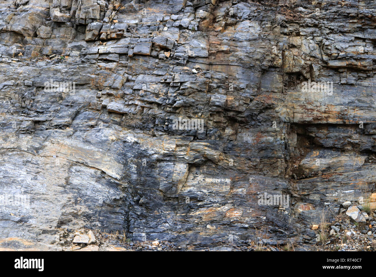 Rough rock texture. Mountain stone pattern background. Stock Photo
