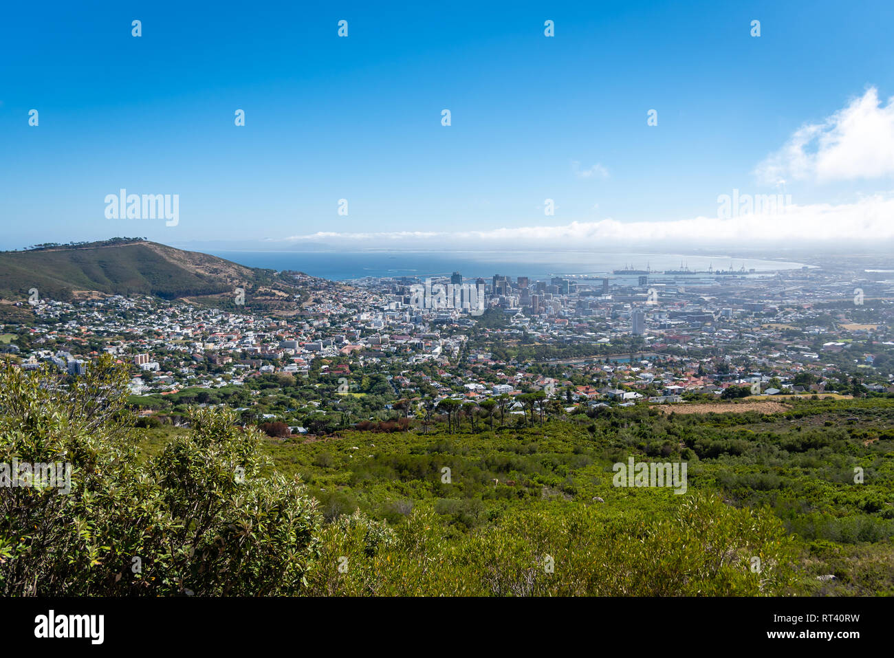 Overlooking Signal Hill and Cape Town, South Africa Stock Photo
