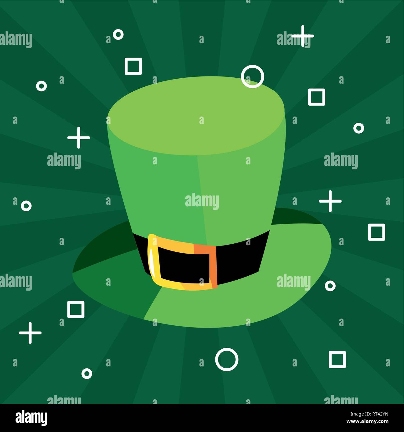 green hat happy st patricks day vector illustration Stock Vector Image ...
