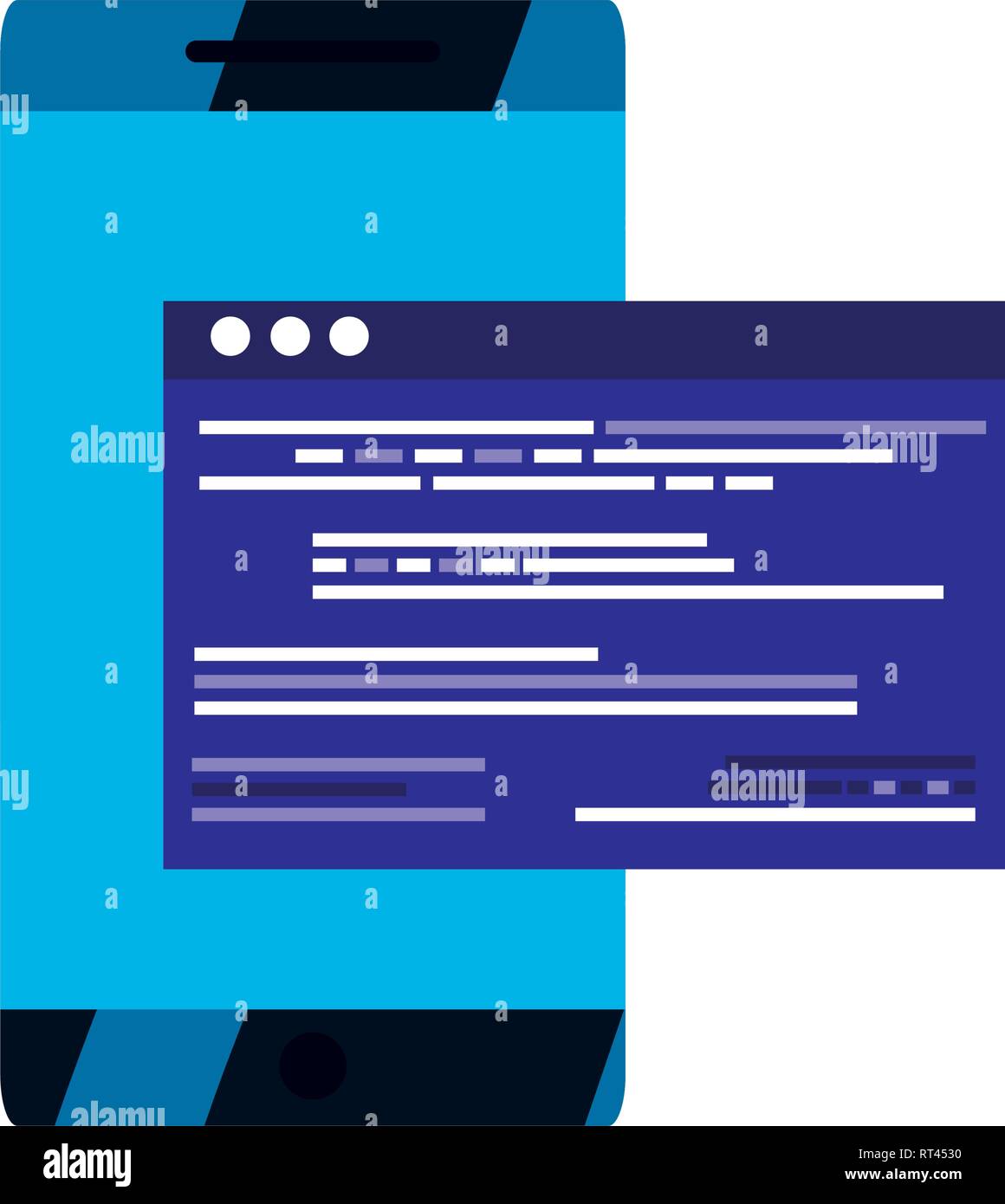 Smart Phone Coding Language Programming Vector Illustration Design Smart Phone Coding Language Programming Vector Illustration Design