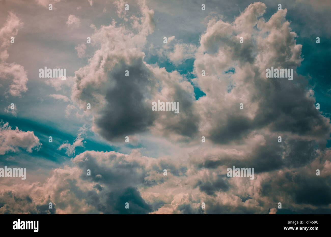 Dark grey clouds Stock Photo