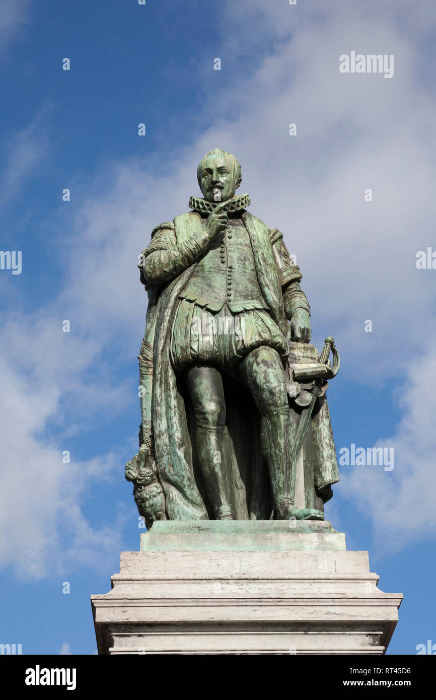 Statue of Willem van Oranjes, Den Haag, Additional-Rights-Clearance-Info-Not-Available Stock Photo