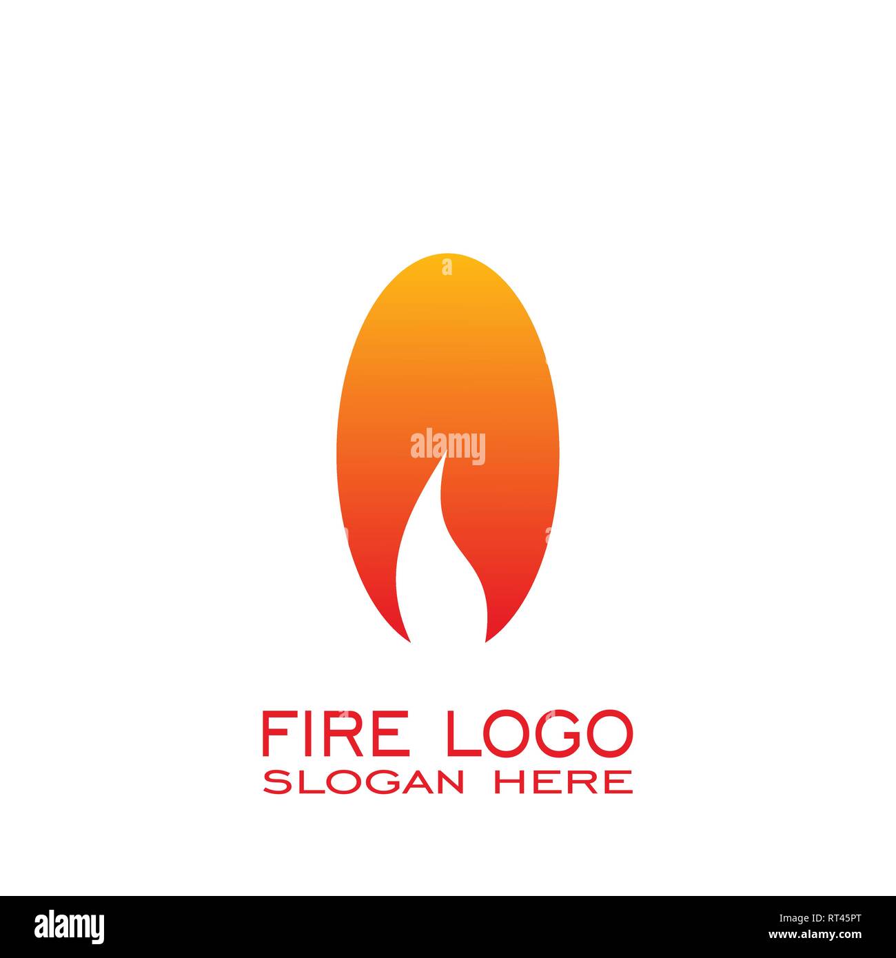 Fire logo design, simple fire logo. Stock Vector