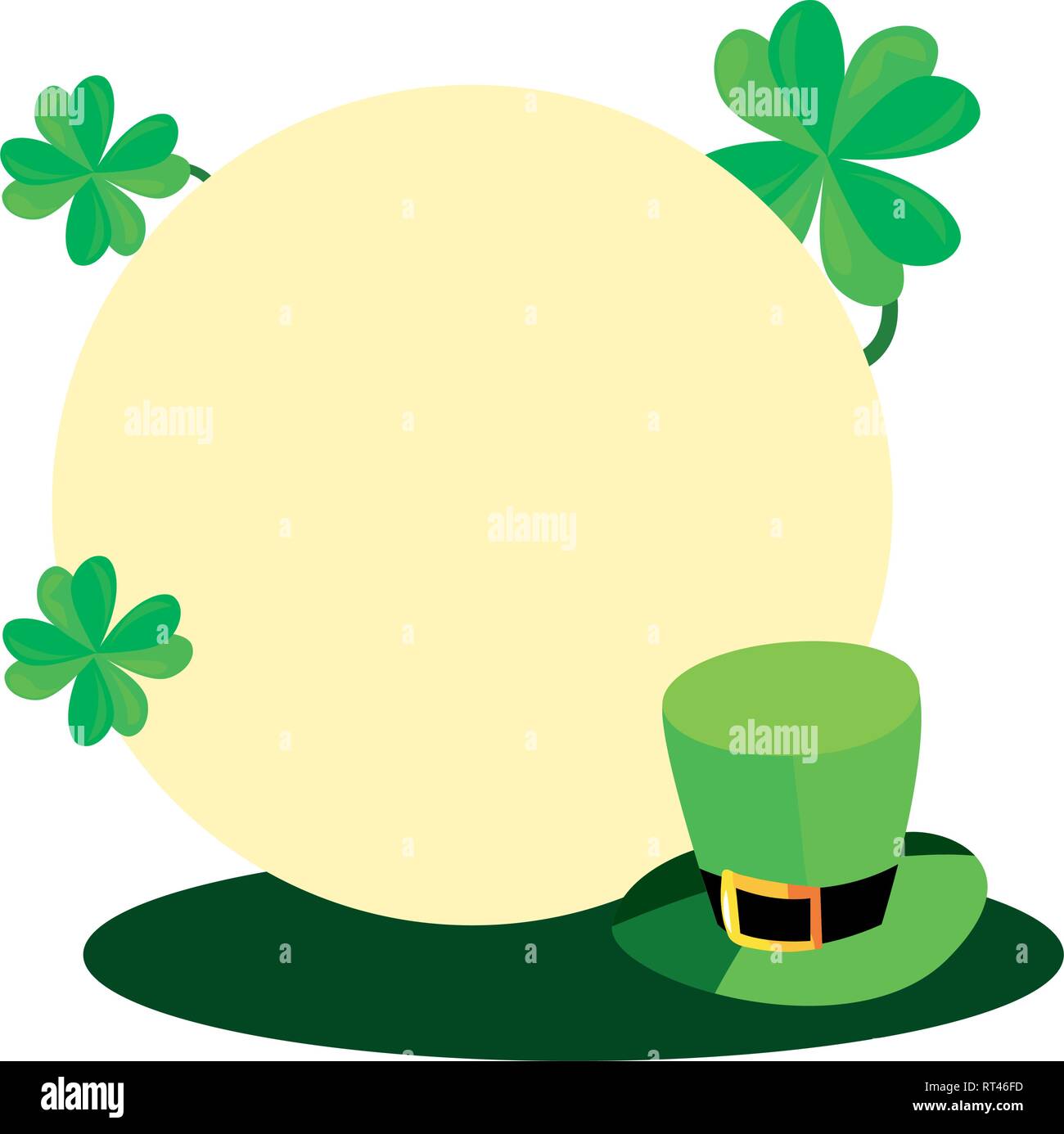 hat clovers badge happy st patricks day vector illustration Stock ...
