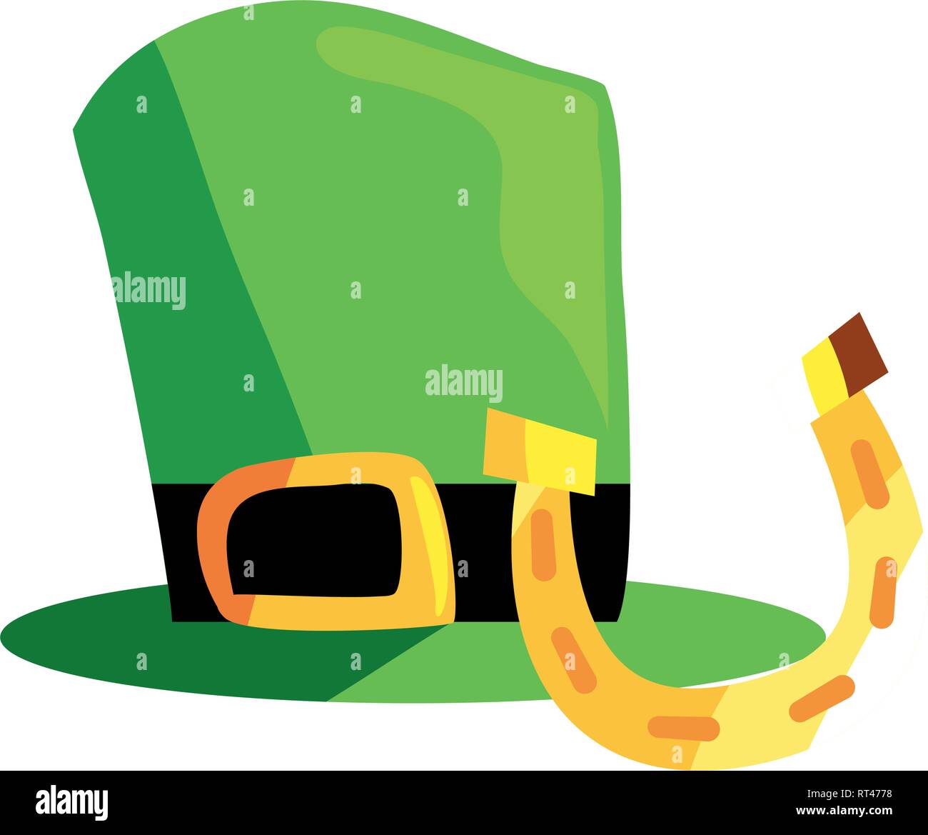 hat and horseshoe happy st patricks day vector illustration Stock Vector