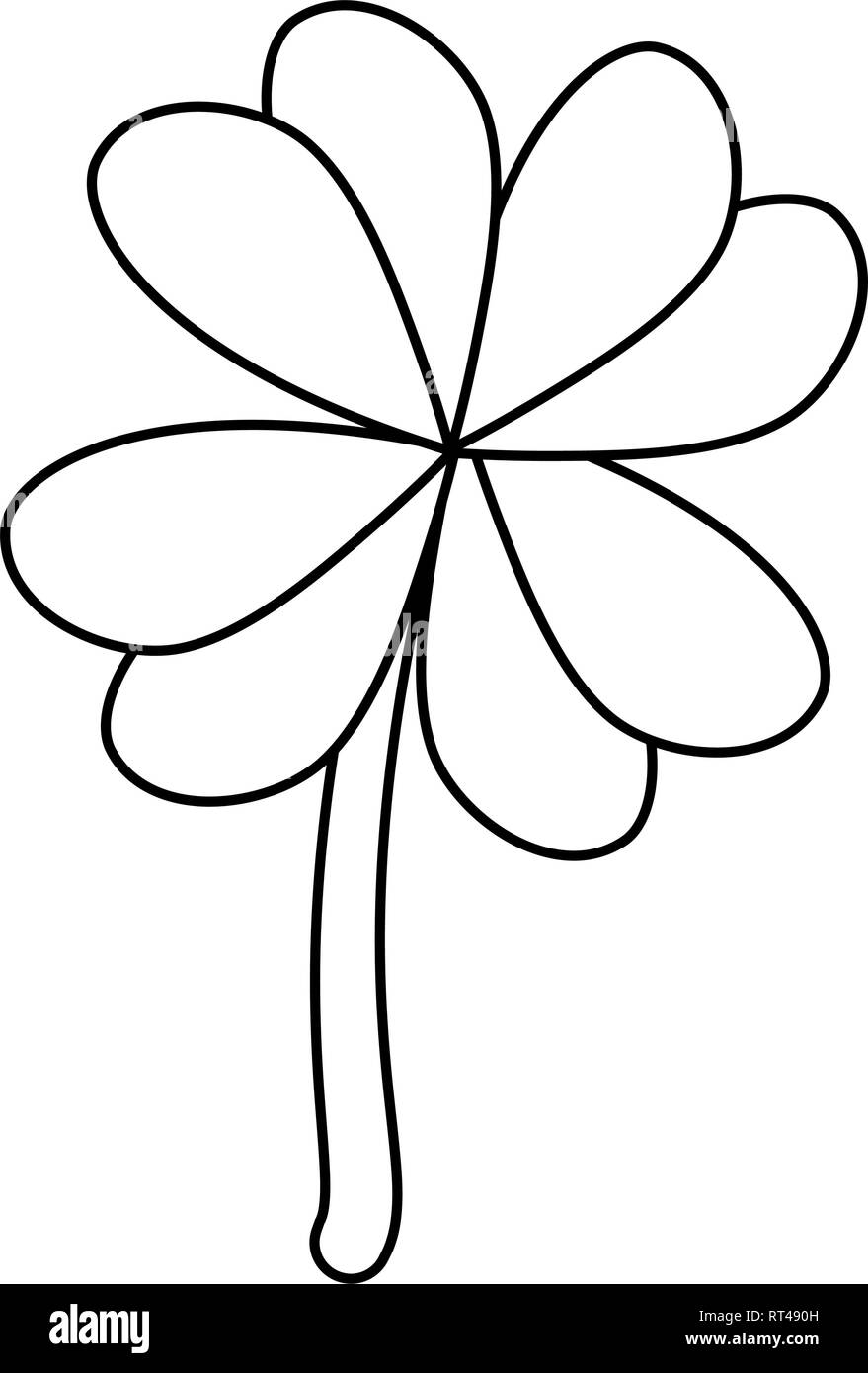 clover nature plant on white background vector illustration Stock ...