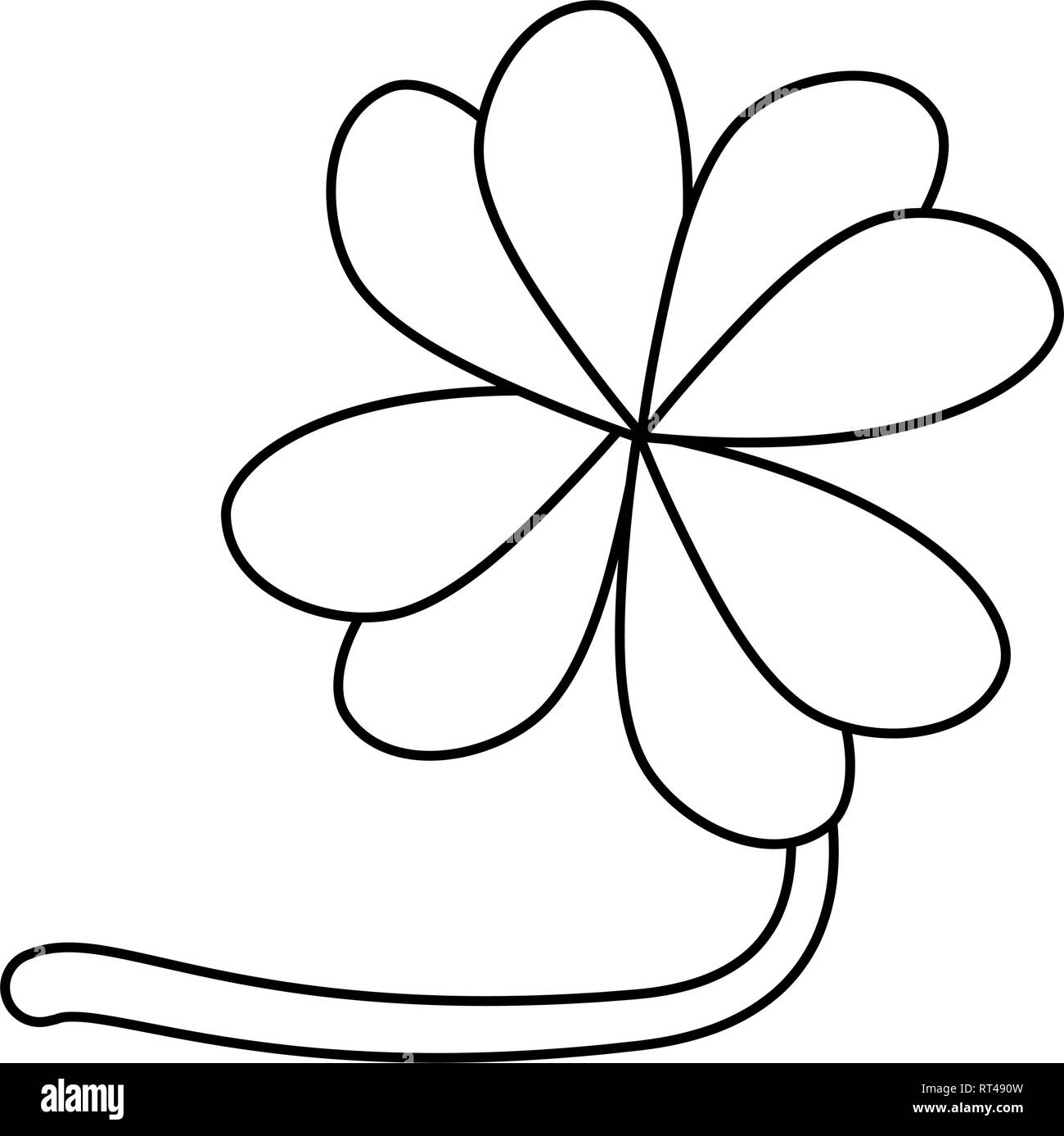 clover nature plant on white background vector illustration Stock ...