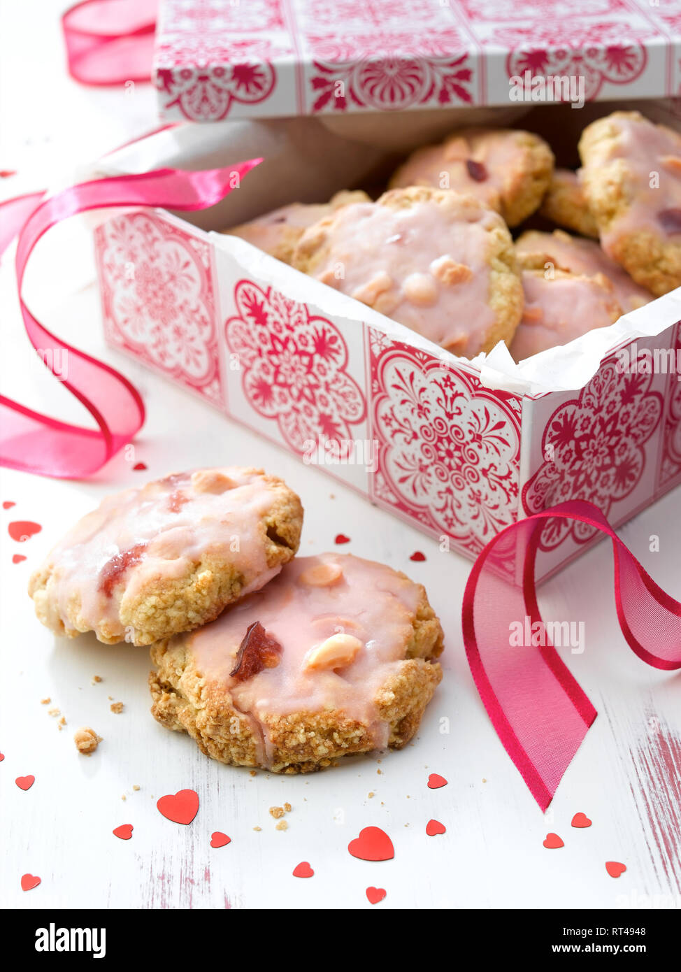 valentines cookies Stock Photo