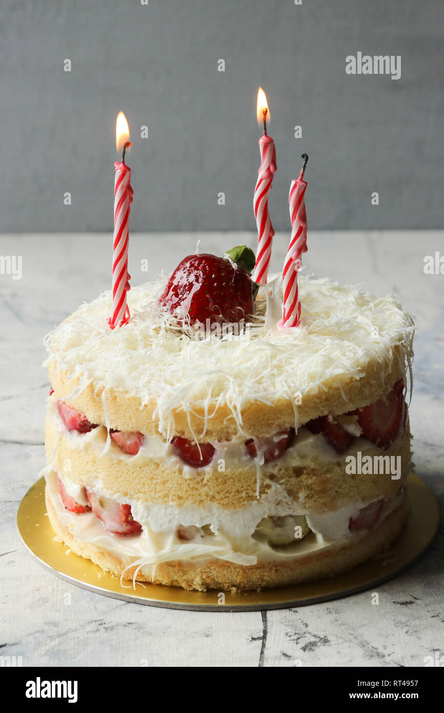 Strawberry cake Stock Photo