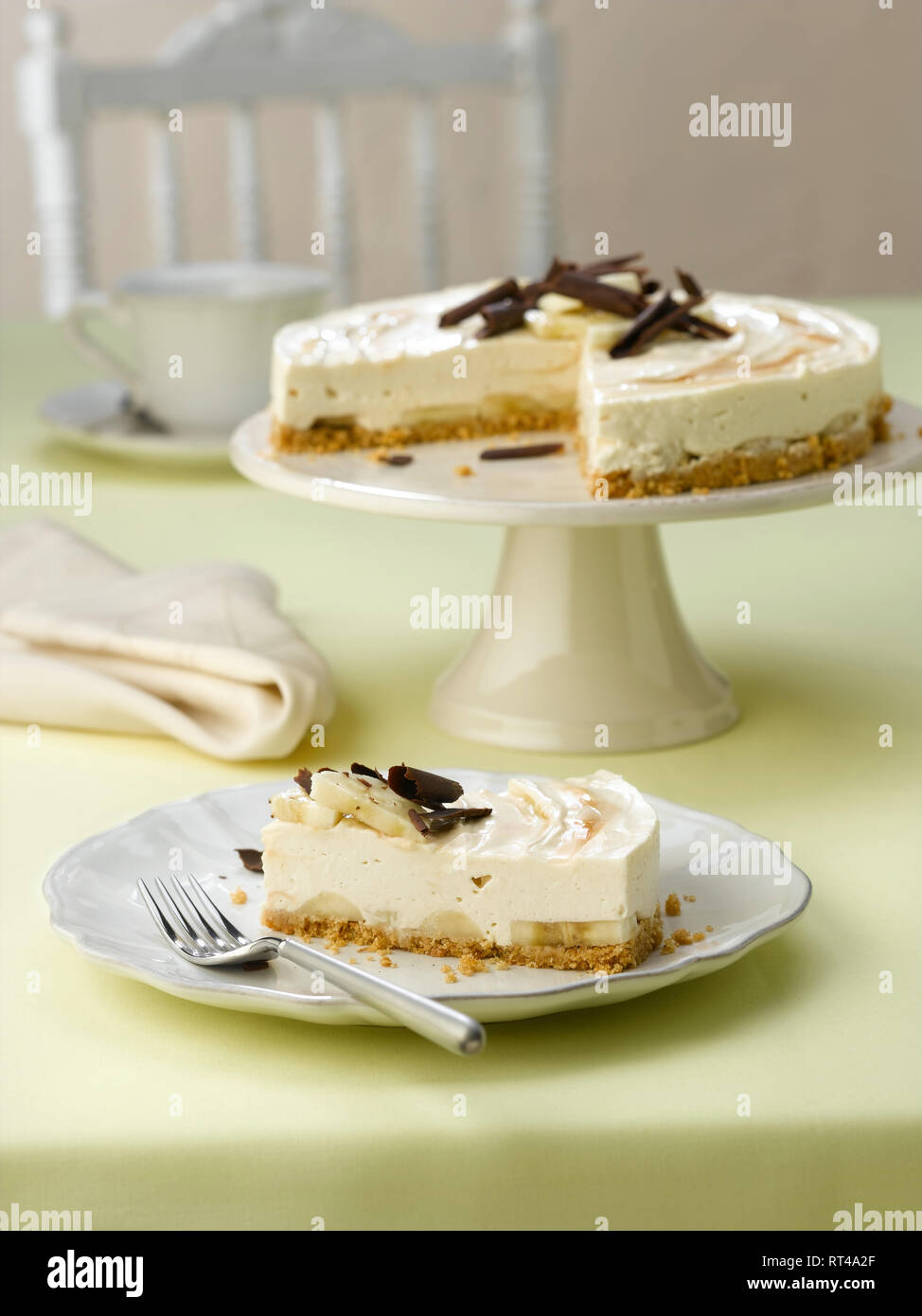 Banoffee Cheesecake Stock Photo