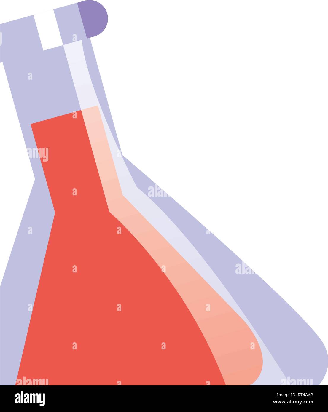 science laboratory test tube on white background vector illustration ...
