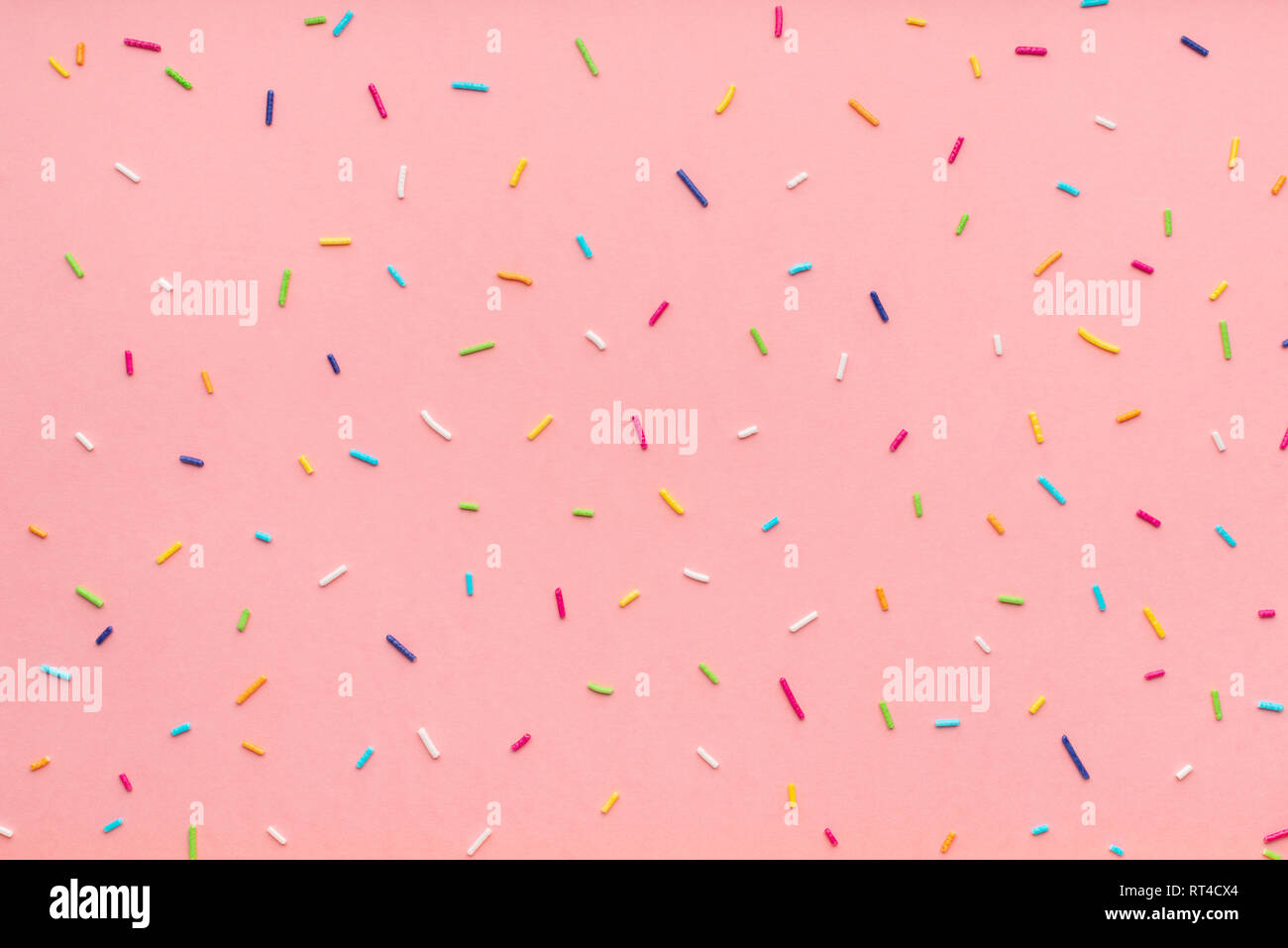 Trendy Pattern Of Colorful Sprinkles For Background Of Design Banner Poster Flyer Card Postcard Cover Brochure Over Pink Stock Photo Alamy