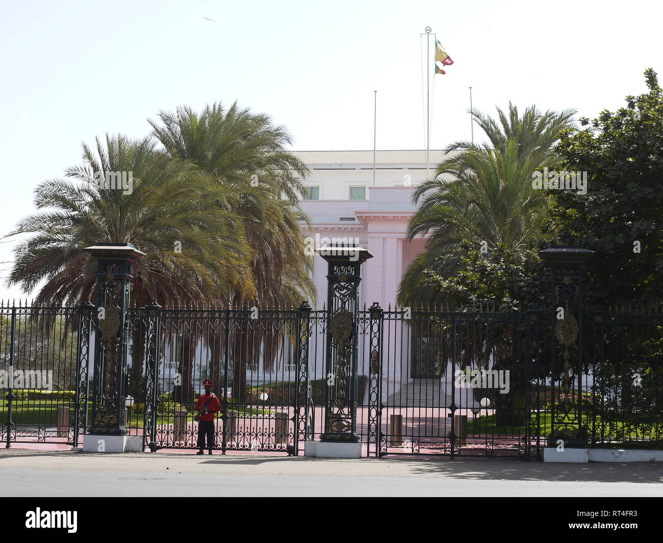 The presidential palace in Dakar, seat of the executive power in Senegal Stock Photo