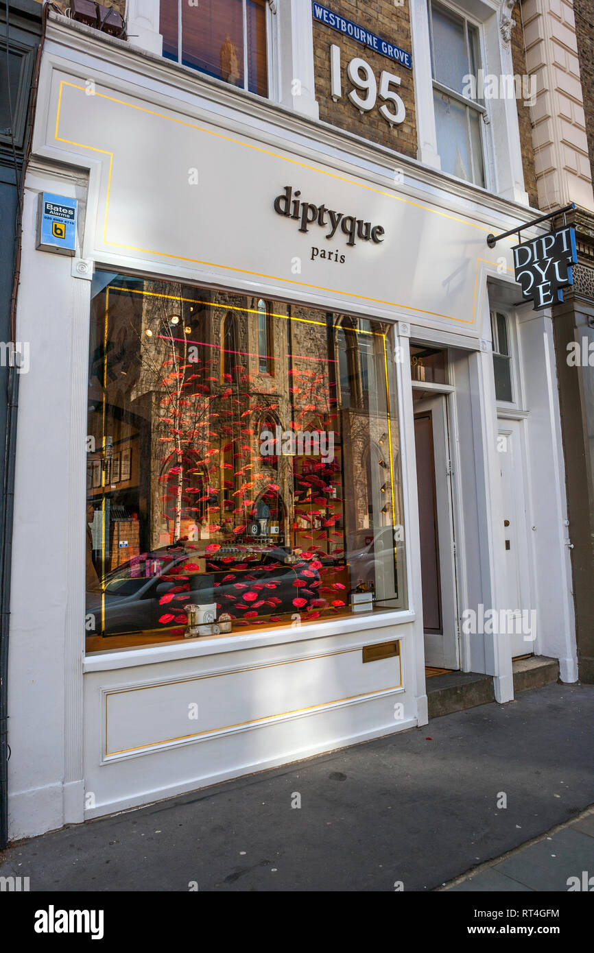 Diptyque, perfume store, Notting Hill, London Stock Photo
