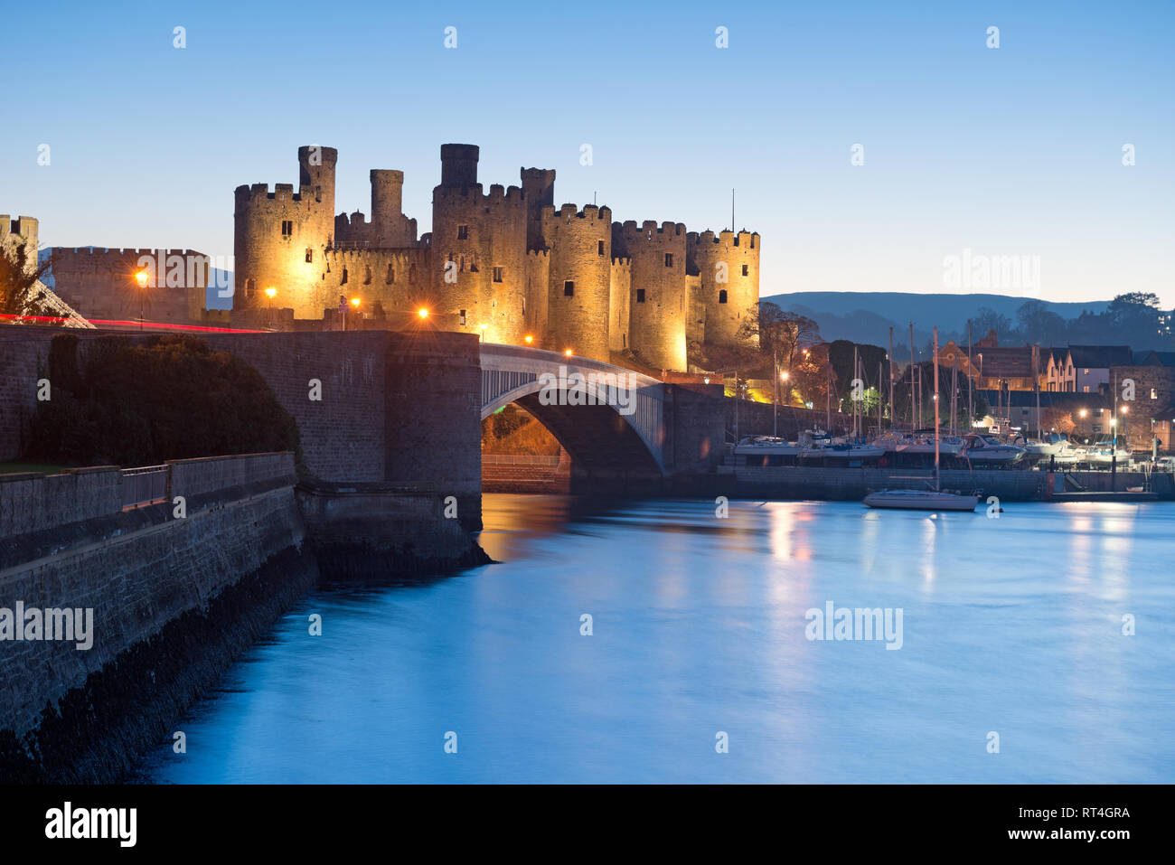 Conwy Castle in Wales, Uk Stock Photo