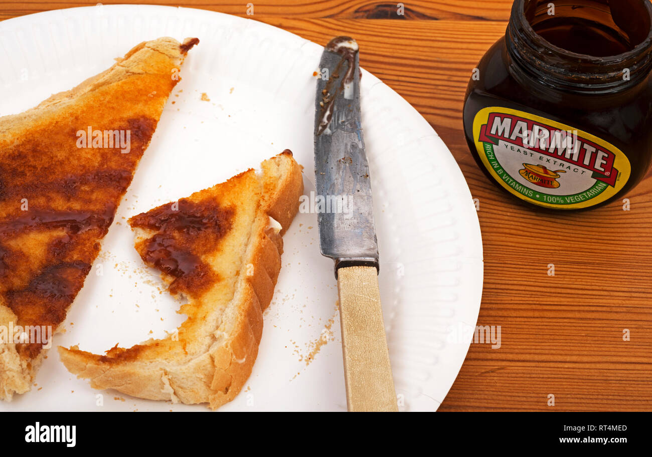 Marmite on toast Stock Photo Alamy