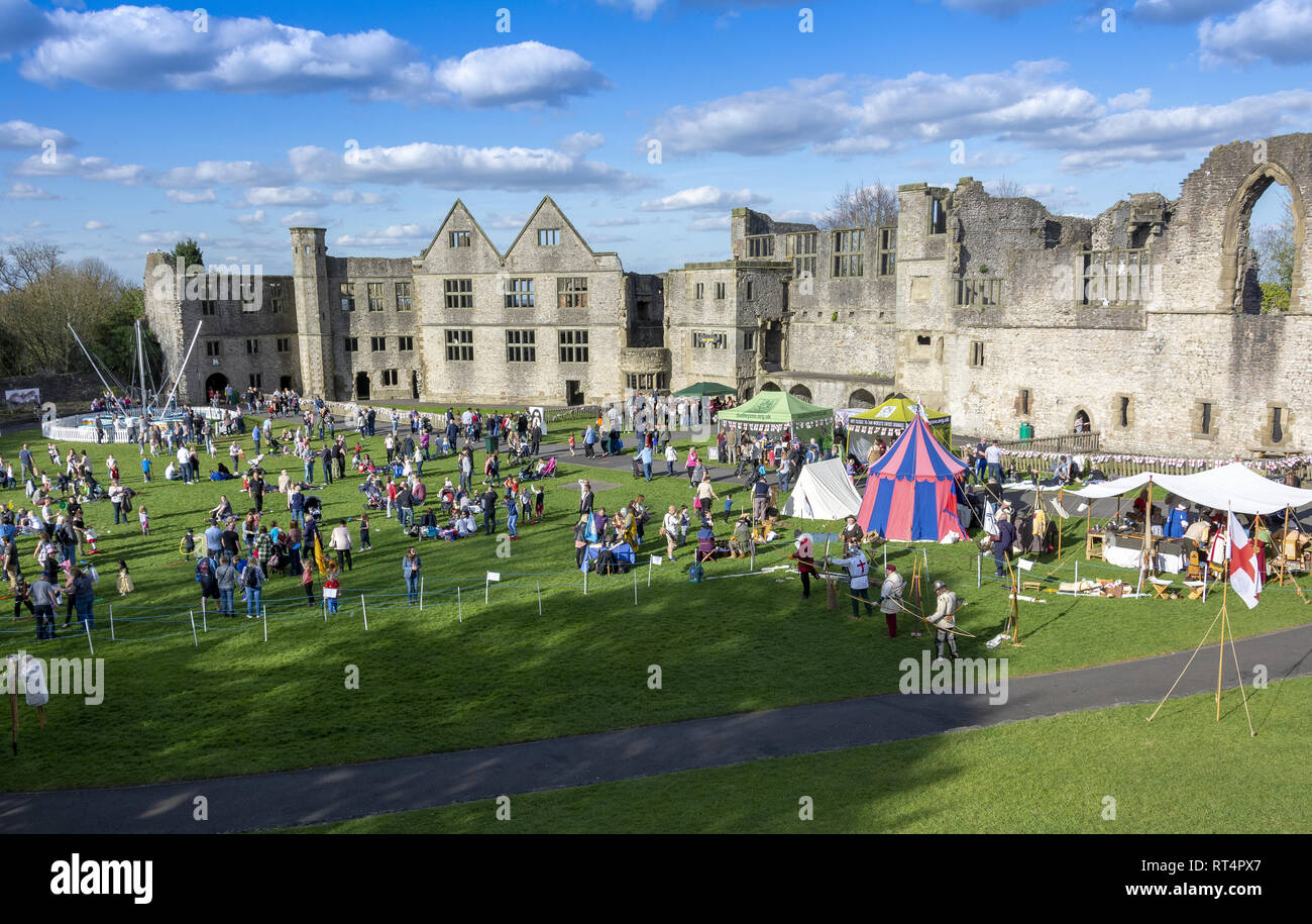 Re-enactment day at Dudley Castle, West Midlands, England, UK Stock Photo