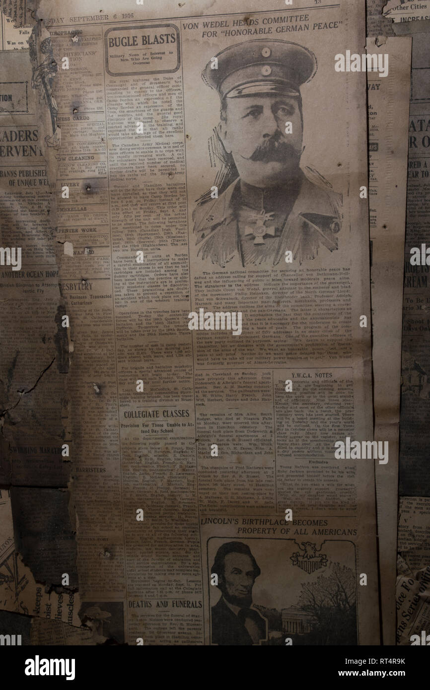 World War I Newspaper illustration and article about Germany and the