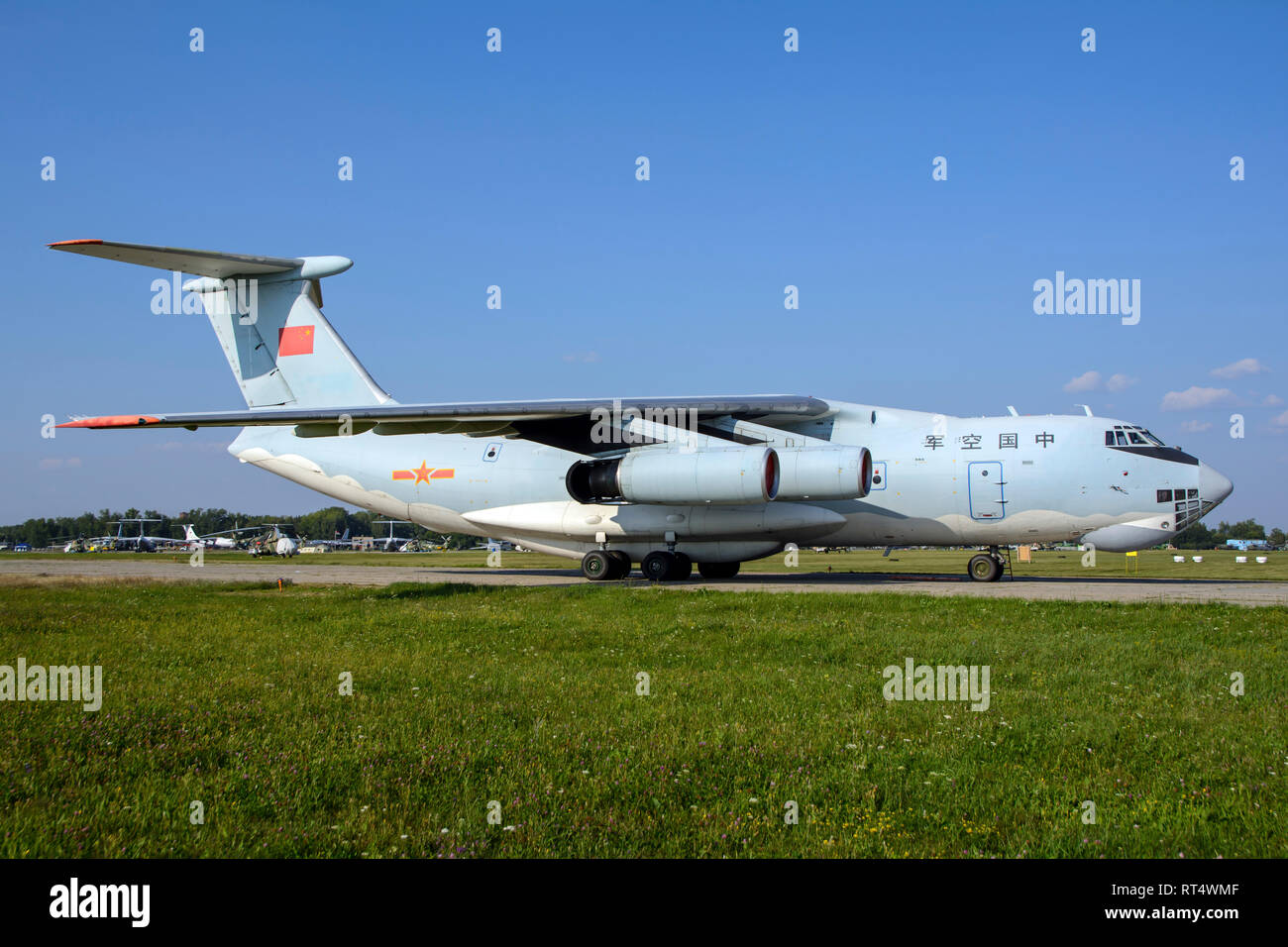 A People's Liberation Army Air Force Il-76TD transport aircraft. Stock Photo