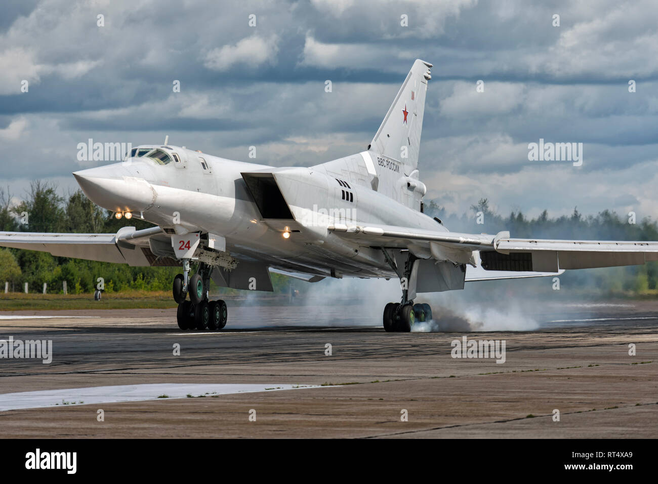 Tu23 A Russian Aerospace Forces Tu-22M-3 long-range bomber plane Stock Photo ...