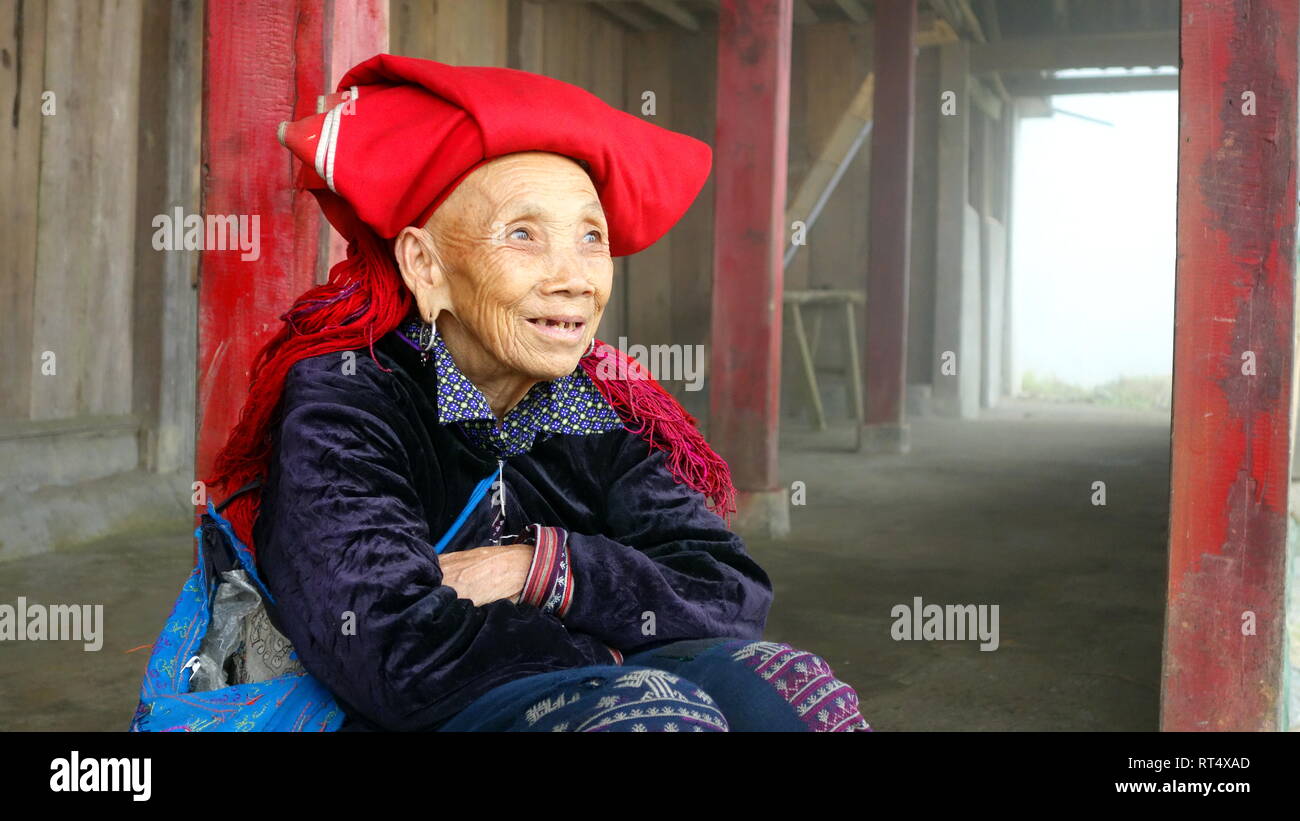 Indigenous People of Sa Pa in Vietnam Stock Photo