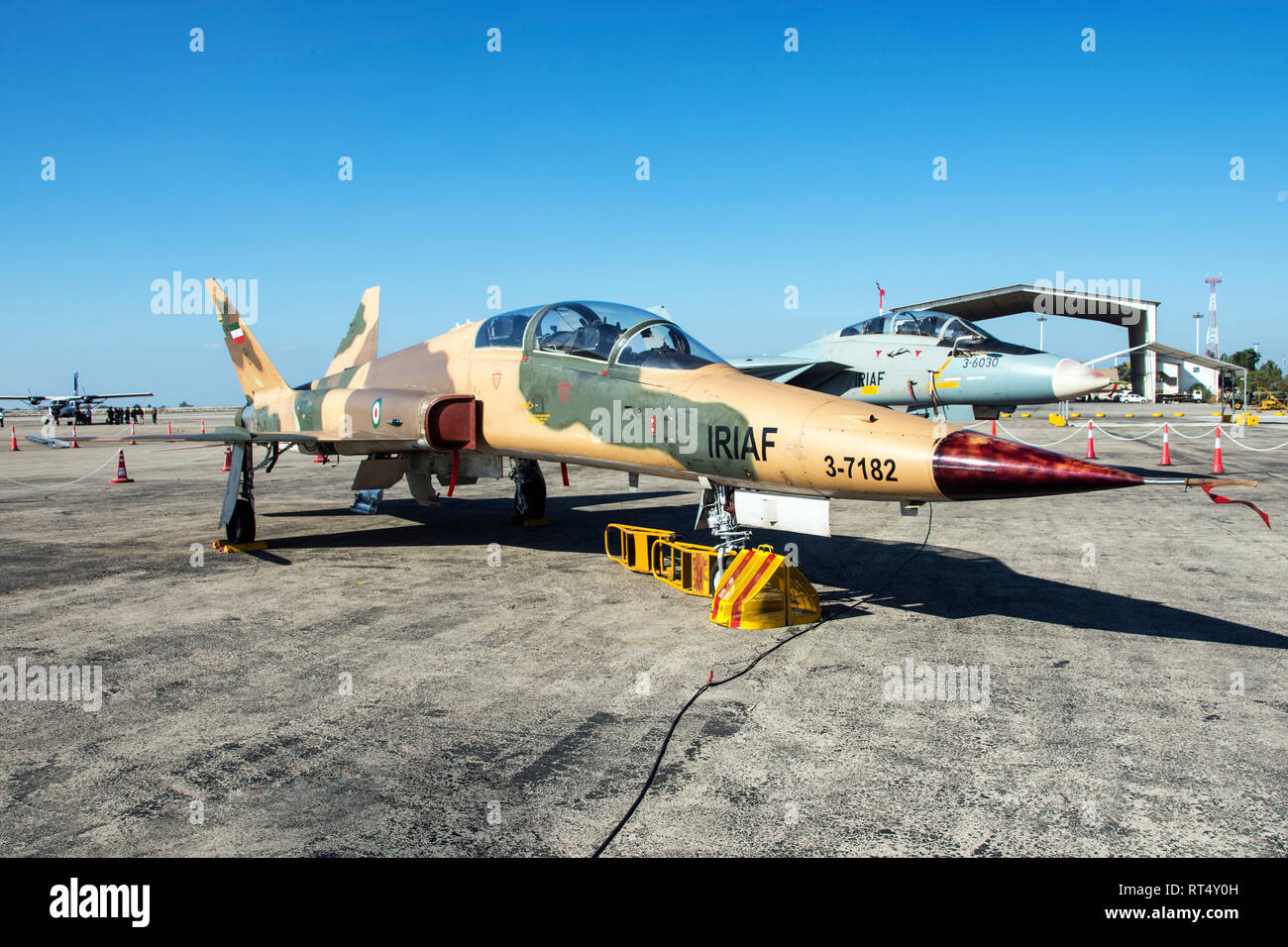 The HESA Saegheh II advanced training aircraft of the Islamic Republic of Iran Air Force. Stock Photo