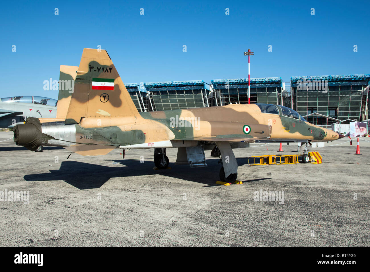 The HESA Saegheh II advanced training aircraft of the Islamic Republic of Iran Air Force. Stock Photo