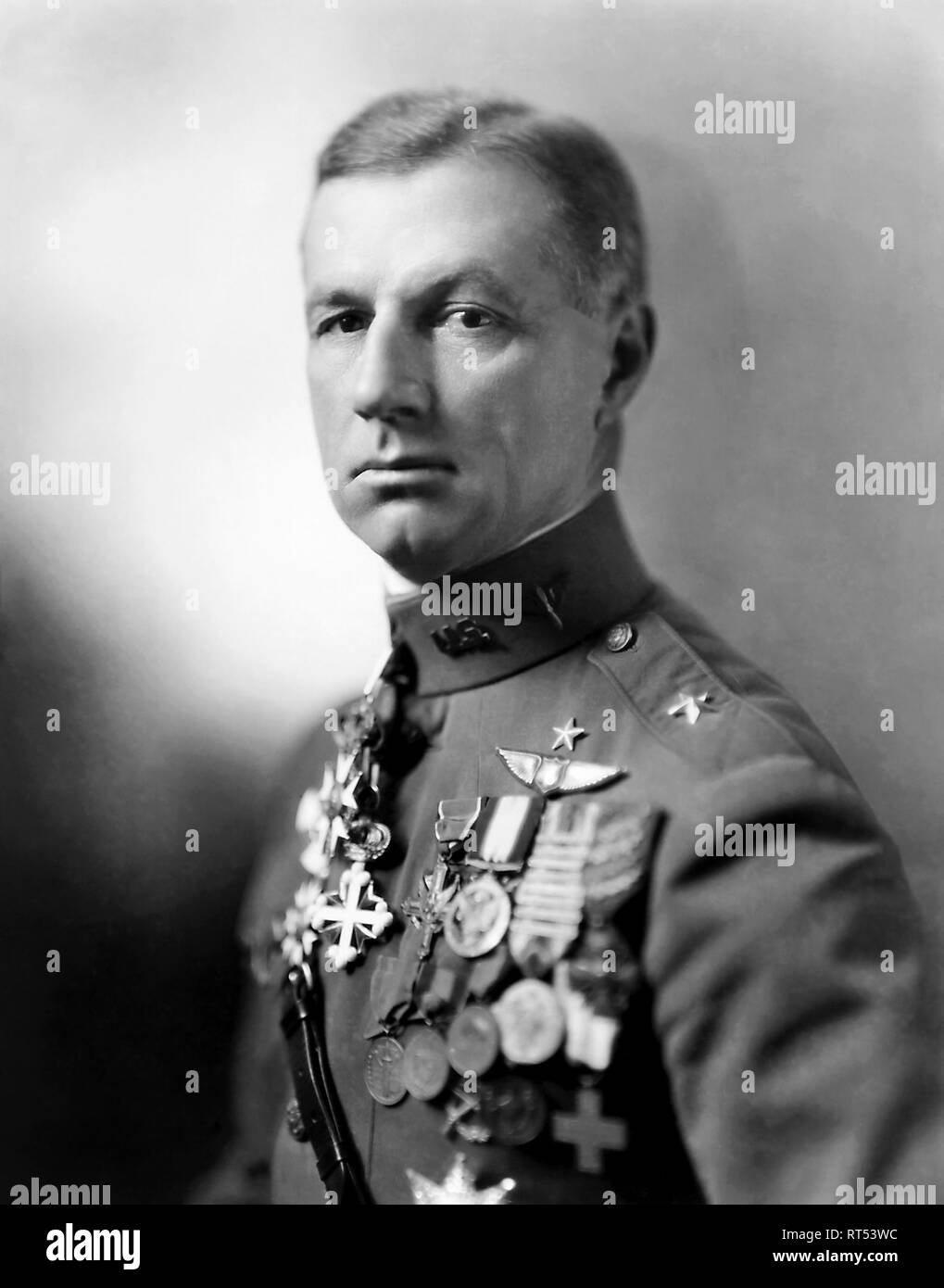 Portrait of U.S. Army General William Mitchell. Stock Photo