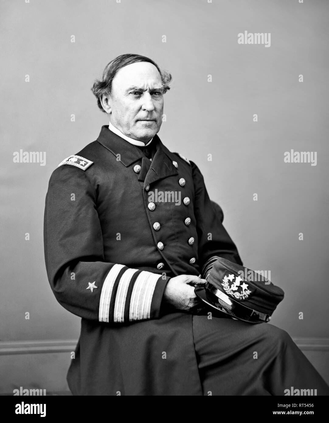 American Civil War portrait of Admiral David Farragut Stock Photo Alamy