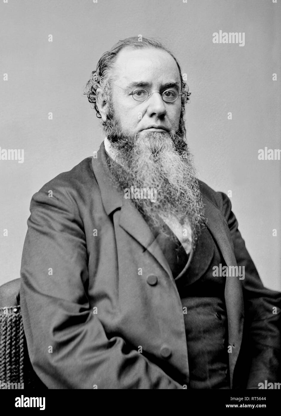 American history photograph of Hon. Edwin Stanton dated between 1855 to 1865. Stock Photo