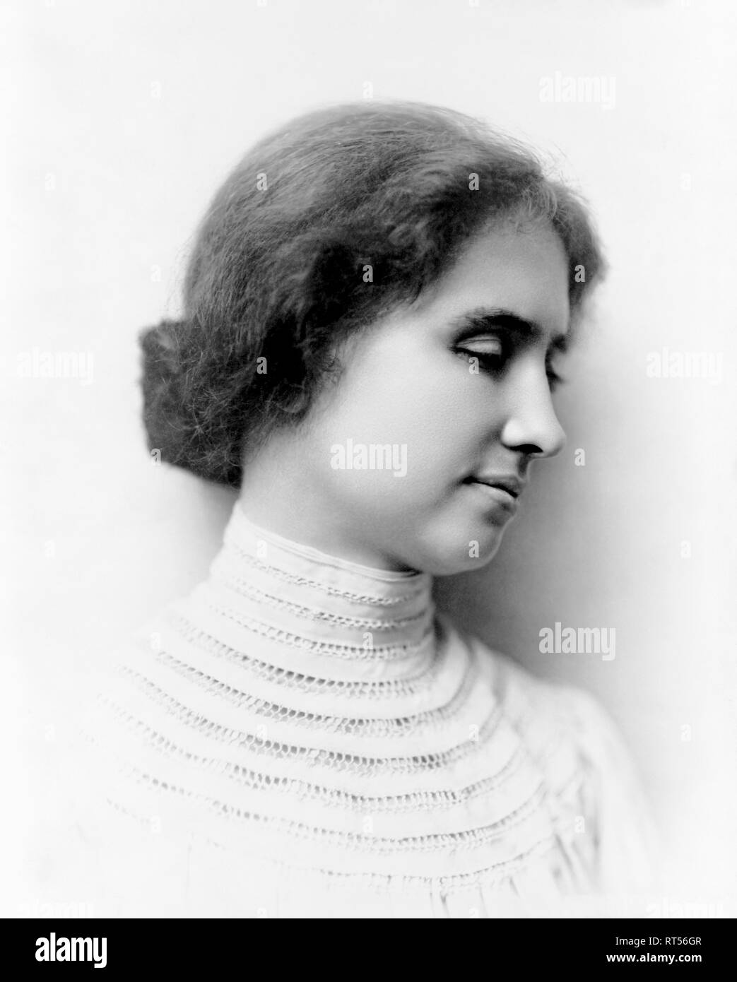 American history photograph of a teenage Helen Keller in 1904. Stock Photo