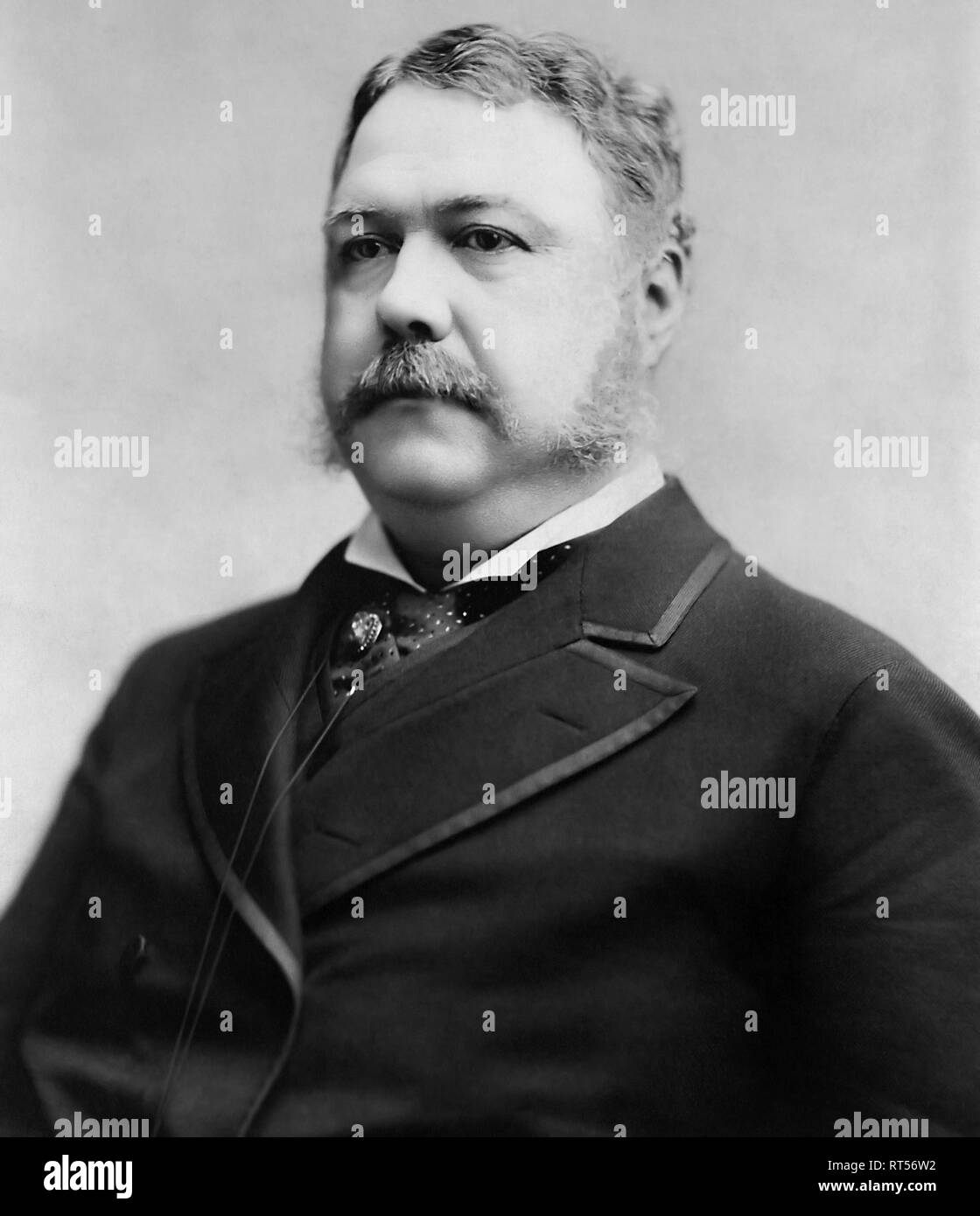 American history portrait of President Chester Alan Arthur. Stock Photo