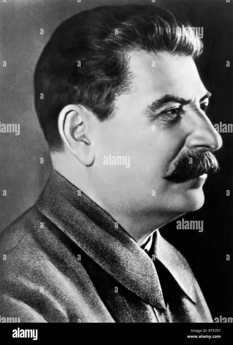 Portrait of Soviet Union leader Joseph Stalin, dated around 1942. Stock Photo
