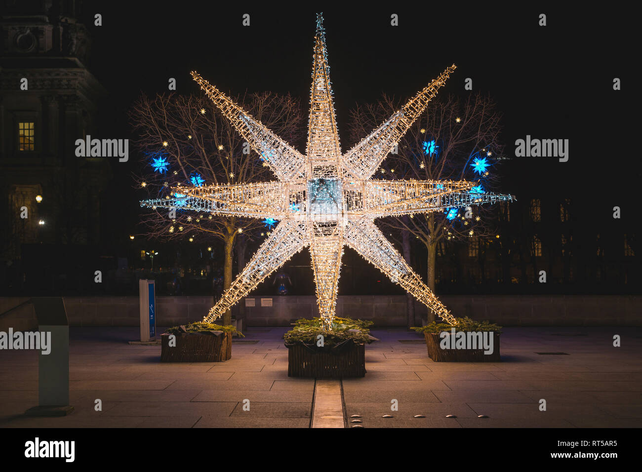 Germany, Berlin, Christmas decoration, Moravian star Stock Photo
