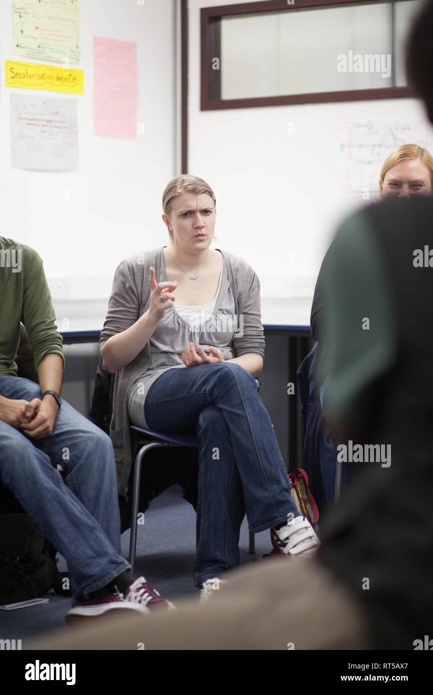 adults in a further education college learning how to use sign language ...