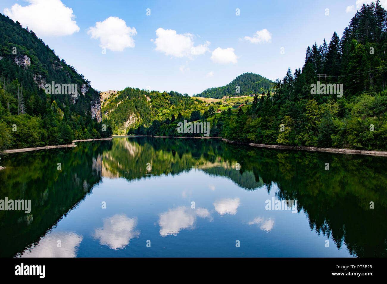 Beautiful Aqua And Blue Colors Of The Lake Spajici, And The River Beli ...