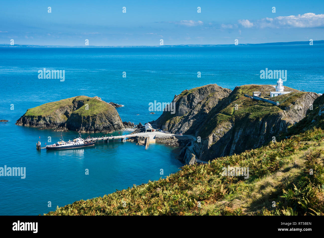 United Kingdom, England, Devon, Island of Lundy, Bristol channel, Harbour Stock Photo