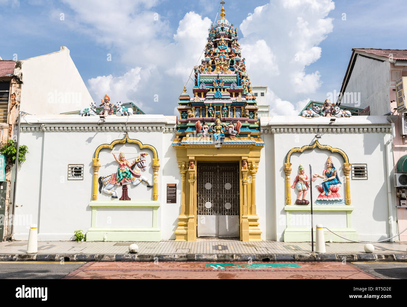 George Town, Penang, Malaysia. Sri Maha Mariamman Hindu Temple. Stock Photo