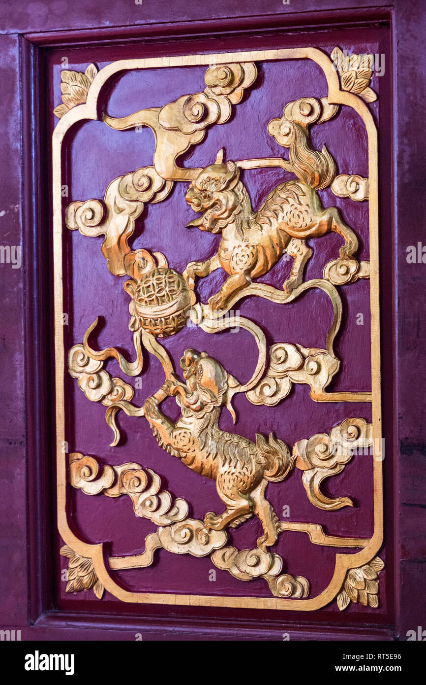 George Town, Penang, Malaysia. Mythical Guardian Animals on Door Panel of Goddess of Mercy Temple, Kuan Yin Teng, Kong Hock Keong Stock Photo - Alamy George Town, Penang, Malaysia. Mythical Guardian Animals on Door Panel of Goddess of Mercy Temple, Kuan Yin Teng, Kong Hock Keong Stock Photo - Alamy