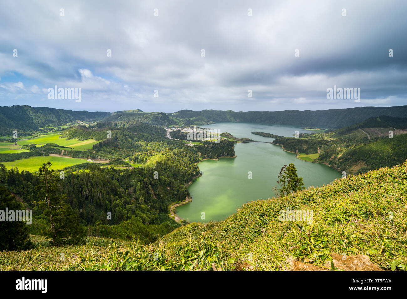 Portugal, Azores, Sao Miguel, Lagoa das Sete Cidades Stock Photo