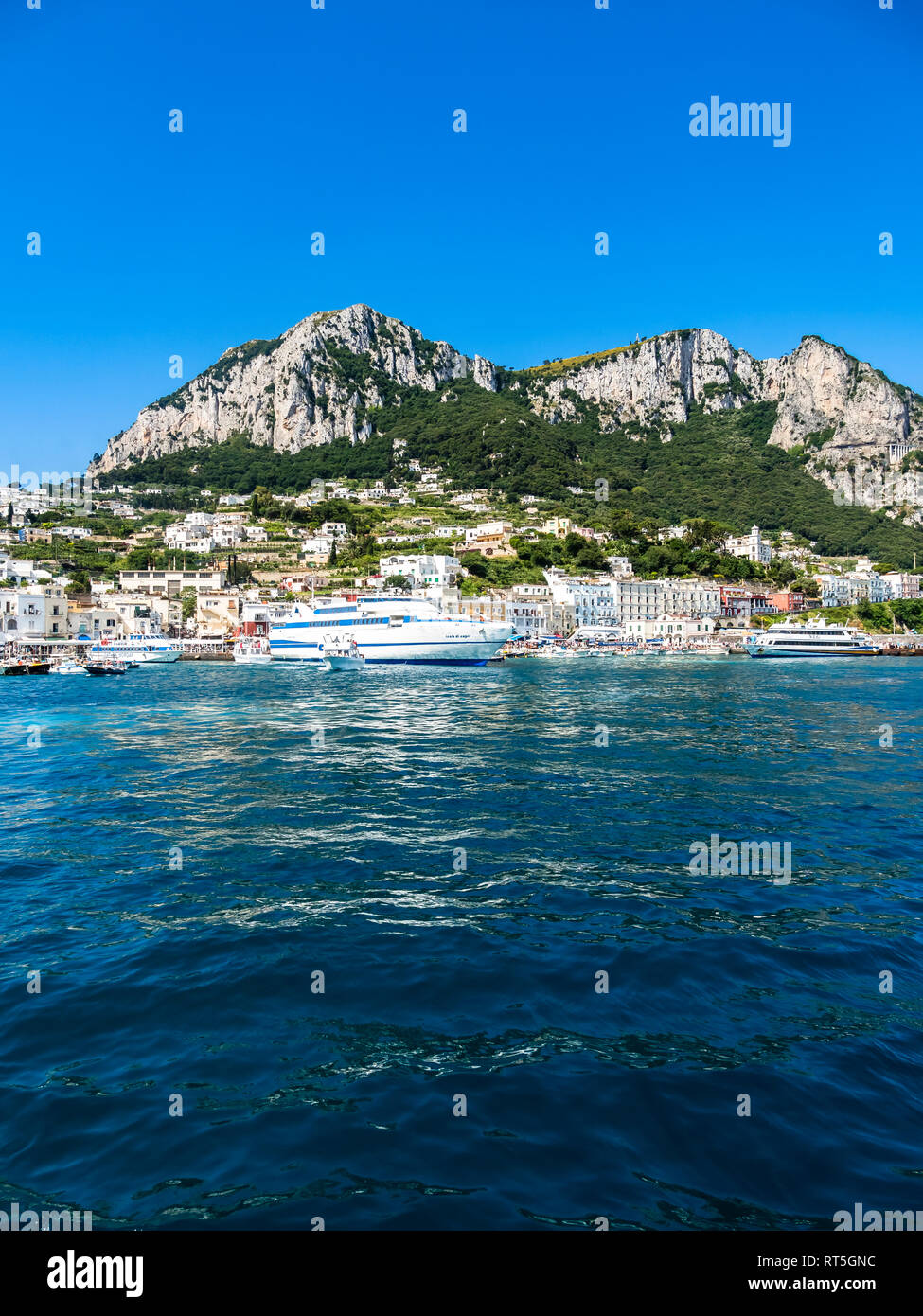 Italy, Campania, Gulf of Naples, Capri, Marina Grande Stock Photo